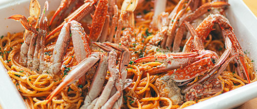 ワタリガニのパスタ